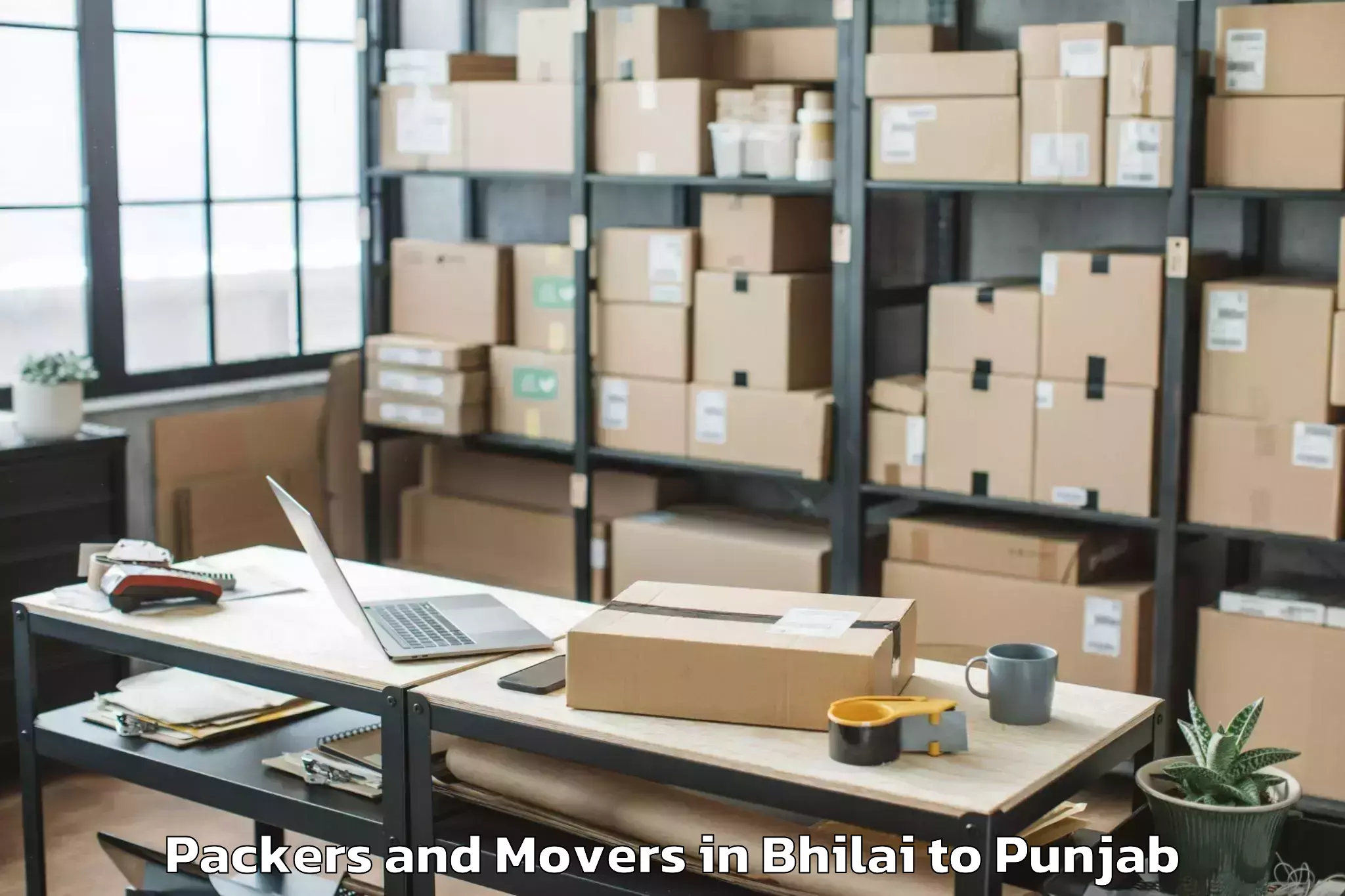 Reliable Bhilai to Garhshankar Packers And Movers